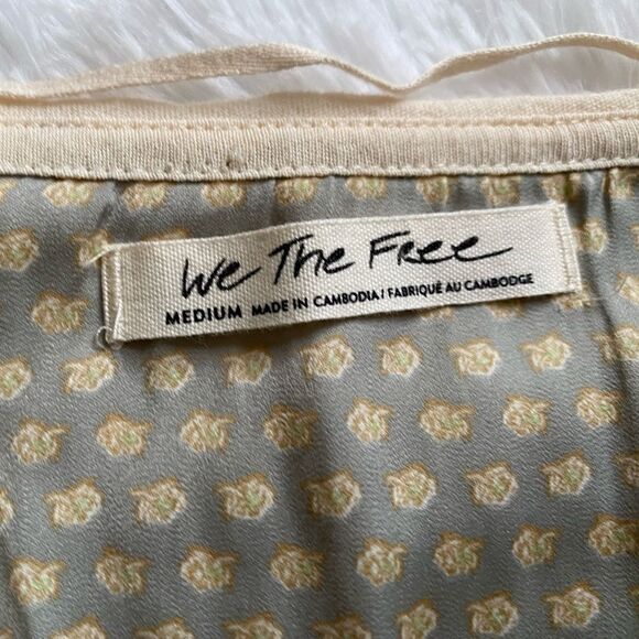 Free People We The Free Jade Tunic Top NEW Cream Balloon Sleeve Women’s Medium - Picture 9 of 12